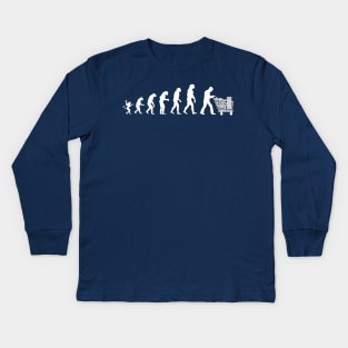 Evolution ? Just for shopping! Kids Long Sleeve T-Shirt